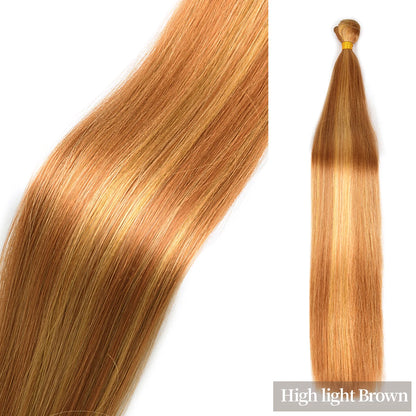 24 Inch Straight Hair Extensions Ombre Hair Bundles Heat Resistant Fiber Hair Weaving Synthetic Straight Hair