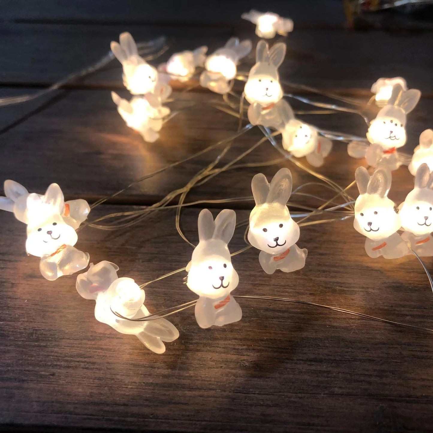 2M 20LED 2025 Easter Rabbit Carrot LED String Light Chick Eggs Fairy Light Garland kids room Happy Easter Party Home Decoration