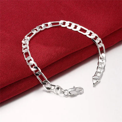 Necklace '16-30inch' Bracelet/8in Two-piece Set of Three-room Silver-plated Jewelry Punk Chain