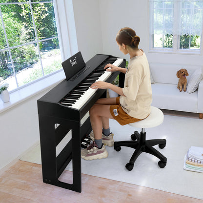 Glarry GDP-104/A-815 88-key Heavy Hammer Keyboard Vertical Black Electric Piano Without Cover United States