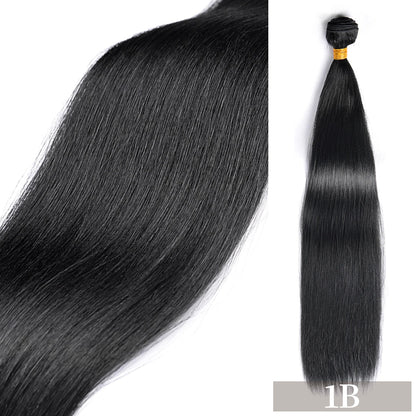 24 Inch Straight Hair Extensions Ombre Hair Bundles Heat Resistant Fiber Hair Weaving Synthetic Straight Hair
