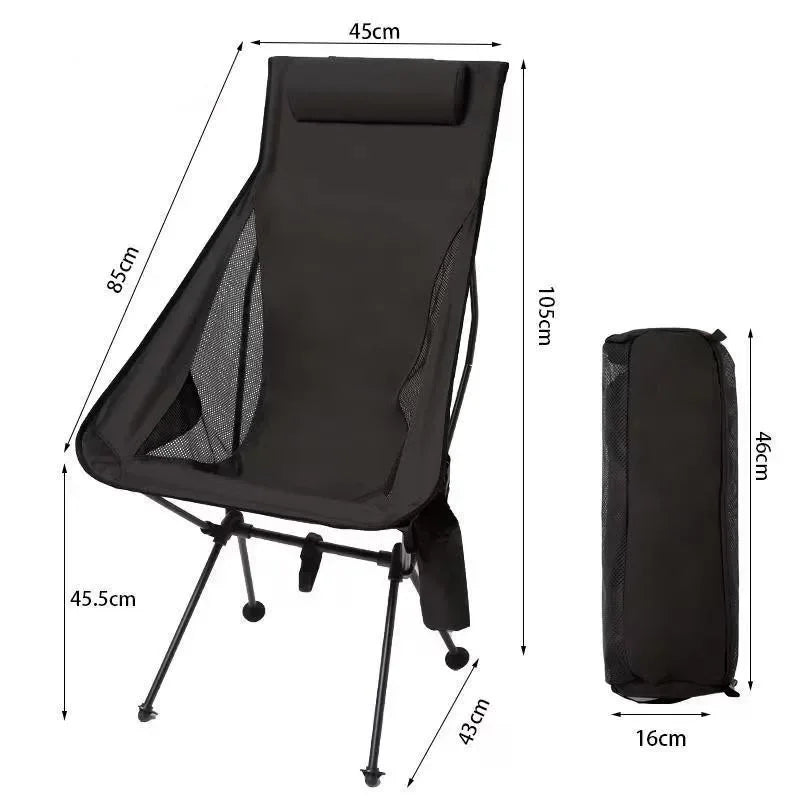 Moon Chair Folding Chair Lounge Chair Outdoor Camping Leisure Picnic Cup Bag with Cushion Available in Three Colors