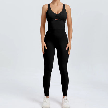 Yoga Set Workout One-piece Suit Women Sports Push Up Yoga Clothes Backless Activewear Fitness Set Women Gym Jumpsuit Female