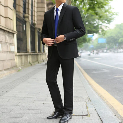 M-10XL Spring New Men's (suit + Trousers) Wedding Fashion Handsome Suit Business Cargo Suit Two Sets Plus Two Sets of Fat Size