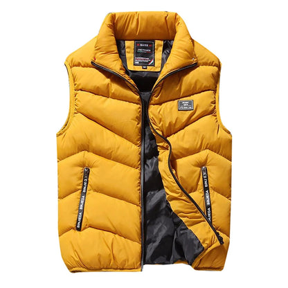 Winter Men's Padded Vest Coats Casual Outdoor Mountain Ski Warm Windbreaker Sleevless Jacket Men Climing Hunting Vests Clothing