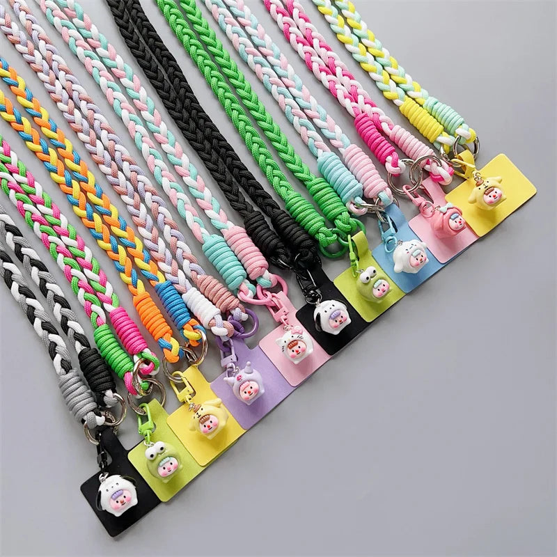 Can Be Carried Outdoor Mountaineering Mobile Phone Lanyard Women's Belts Woven Hanging Ornaments Anti Loss Lanyards Neck Strap
