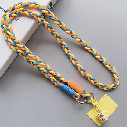 Can Be Carried Outdoor Mountaineering Mobile Phone Lanyard Women's Belts Woven Hanging Ornaments Anti Loss Lanyards Neck Strap