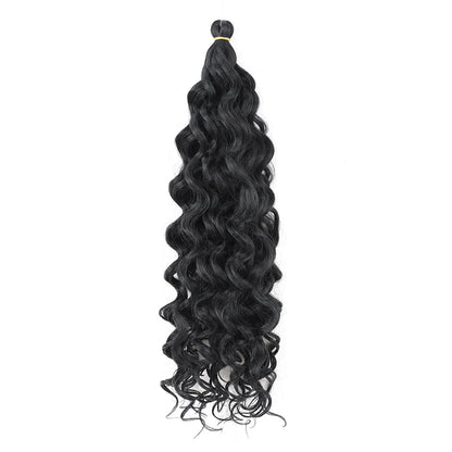 Hawaii Ocean Wave Braiding Synthetic Hair Curly Crochet Hair Extension Goddess Locs Premium Hair Boho Style Hairpiece For Women