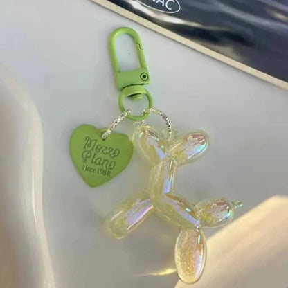 New Candy Color Balloon Dog Keychain for Girls Creative Balloon Dog Phone Chain Key Buckle Accessories Bag Pendant Toys