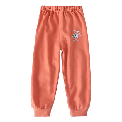 Baby Kids Bottoms Unisex Casual Long Pants for Boys and Girls Spring Autumn Elastic Waist Cartoon Animal Capris Children Clothes