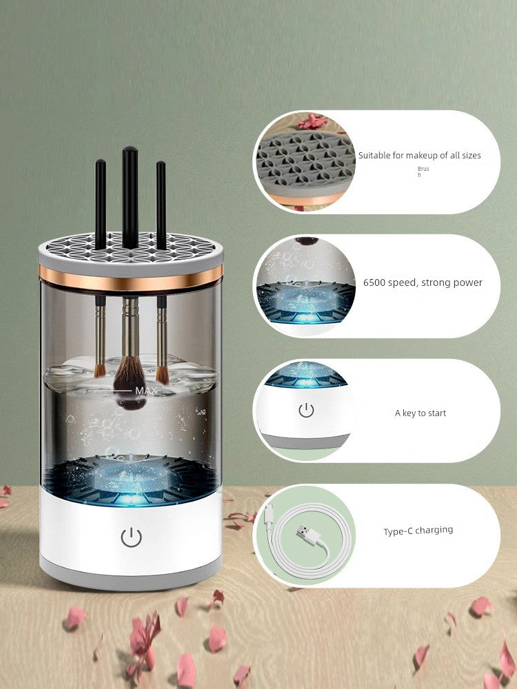 New Arrival Electric Scrubber Makeup Brush Automatic Cleaning Device Cleaning Beauty Blender Powder Puff Powder Cleaning Appliance Brush
