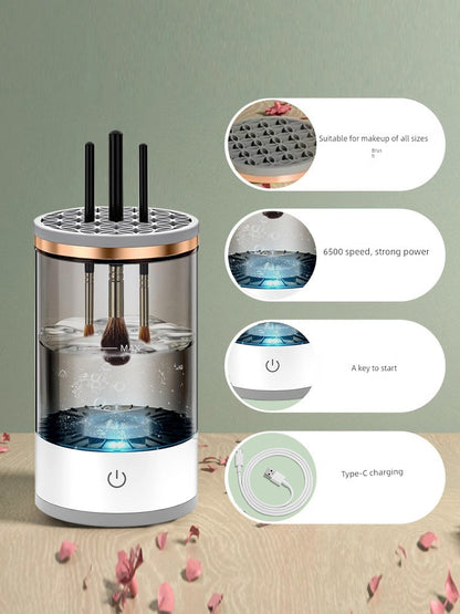 New Arrival Electric Scrubber Makeup Brush Automatic Cleaning Device Cleaning Beauty Blender Powder Puff Powder Cleaning Appliance Brush