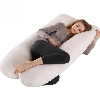 Maternity Pillow Multifunctional Crystal Velvet Lumbar Spine and Abdomen Support U-Shaped Cushion Pregnant Women Body Pillow