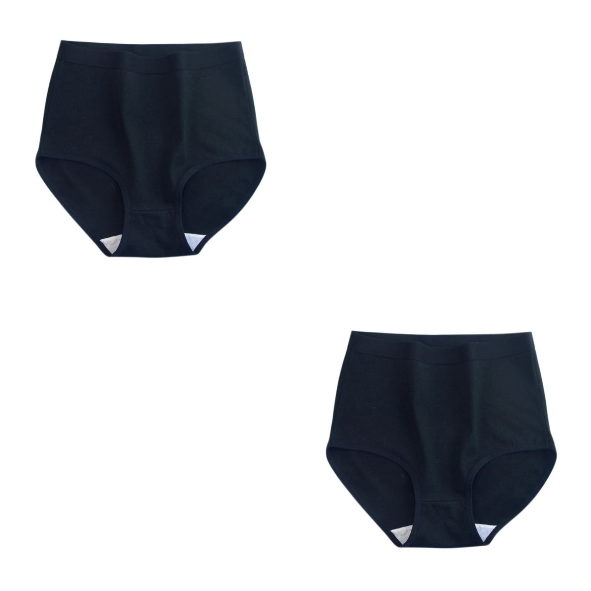 2Pcs/Set Cotton Panties Women Seamless Underwear High Rise Panties Solid Color Female Underpants Sexy Lingerie M-XXXL Comfort