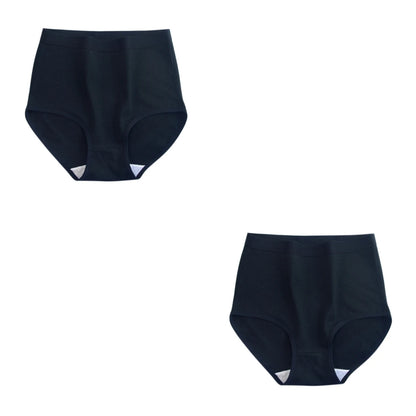 2Pcs/Set Cotton Panties Women Seamless Underwear High Rise Panties Solid Color Female Underpants Sexy Lingerie M-XXXL Comfort