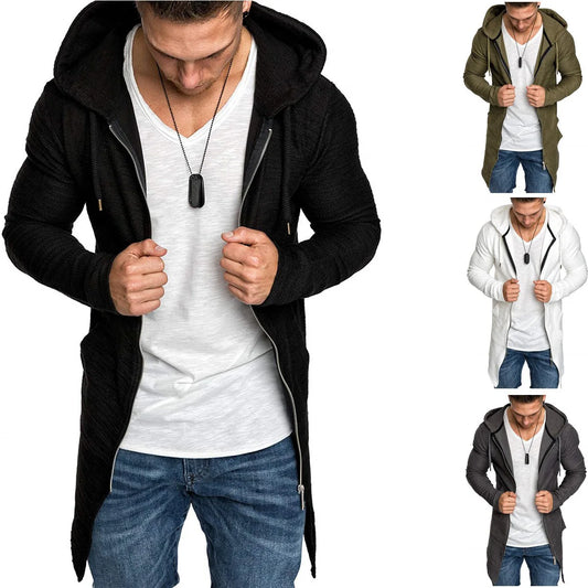 2024 New Spring Men's Classic Fashion Trend Long Windbreaker Men Casual Loose Large Size High-Quality Hooded Coat ﻿jacket