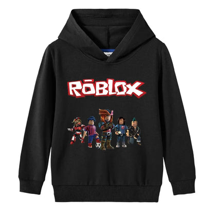 Robloxing Cartoon Anime Children Costume Spring Hoodie Kids Clothes Funny Haruno Sakura Hoodies for Teen Girls Baby Sweatshirt