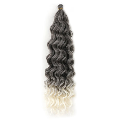 Hawaii Ocean Wave Braiding Synthetic Hair Curly Crochet Hair Extension Goddess Locs Premium Hair Boho Style Hairpiece For Women