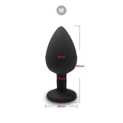 3 Size Silicone Butt Plug Anal Plug Unisex Sex Stopper Adult Toys for Men/Women Anal Trainer Prostate Massager Dildo for Couples