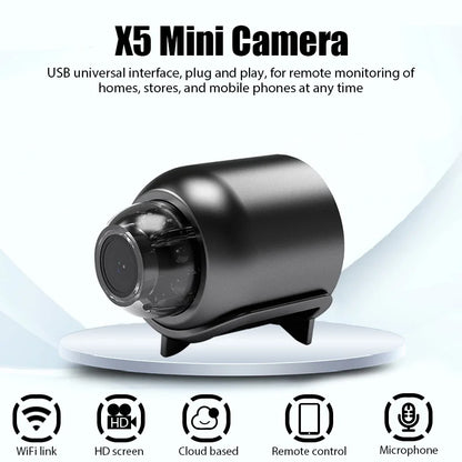 1080P HD Mini Camera Wifi IP Smart Home Indoor Night Vision AI Human Camcorder Audio Video Wireless Security Surveillance Camera