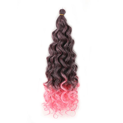 Hawaii Ocean Wave Braiding Synthetic Hair Curly Crochet Hair Extension Goddess Locs Premium Hair Boho Style Hairpiece For Women
