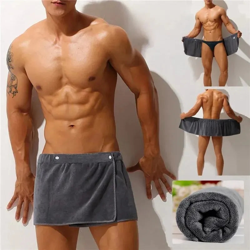 Men Wearable Bath Towel Pants Soft Microfiber Magic Underwear Sexy Man Swimming Panties Gym Sauna Travel Beach Boxer for Adults