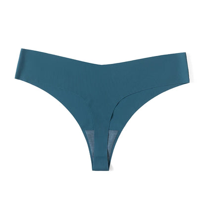TrowBridge 3PCS/Set Women's Panties Simple Seamless Underwear Breathable Satin Thongs Sexy Lingerie Comfortable Sports G-Strings