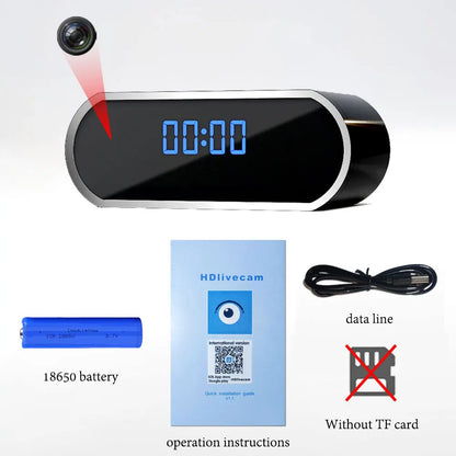HD1080P Home Wireless Mini HD Camera Clock Camera Home Video Surveillance WIFI Mobile Remote Viewing Infrared Night Vision