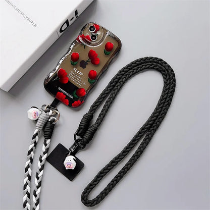 Can Be Carried Outdoor Mountaineering Mobile Phone Lanyard Women's Belts Woven Hanging Ornaments Anti Loss Lanyards Neck Strap