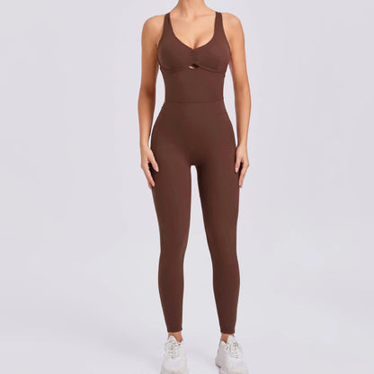 Yoga Set Workout One-piece Suit Women Sports Push Up Yoga Clothes Backless Activewear Fitness Set Women Gym Jumpsuit Female
