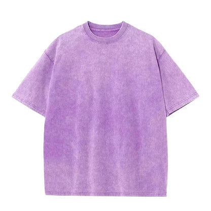2025 Washed Vintage T-Shirts Street Hip Hop Retro Punk T Shirt women Harajuku Casual Cotton Short Sleeve Acid Wash TShirts top