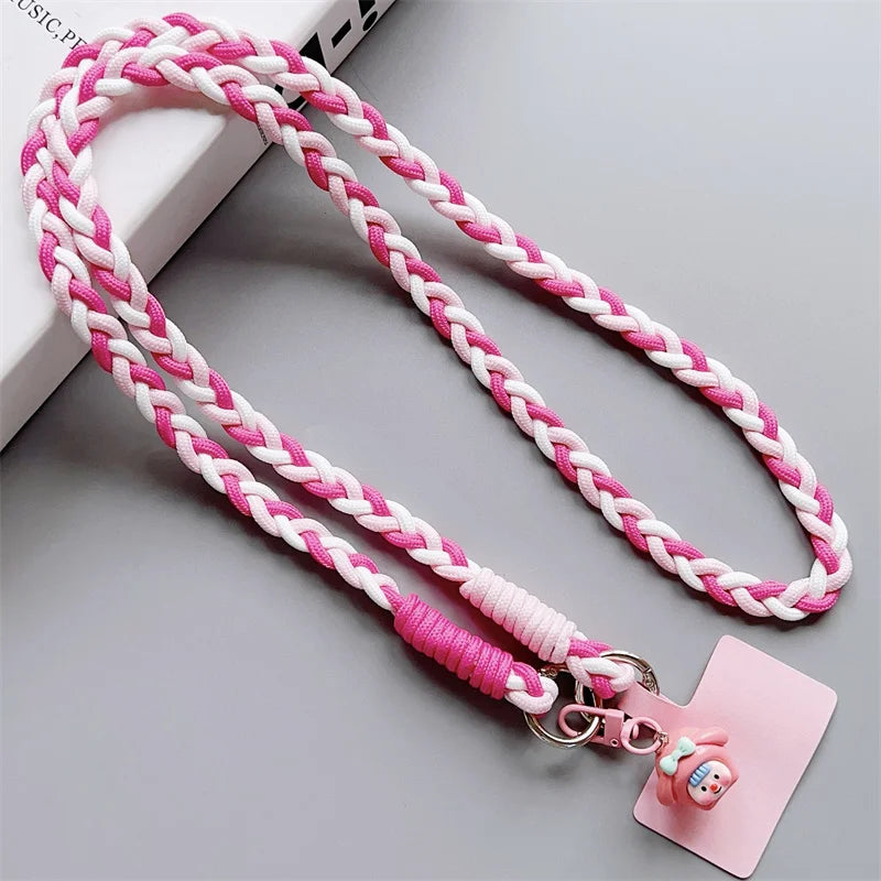 Can Be Carried Outdoor Mountaineering Mobile Phone Lanyard Women's Belts Woven Hanging Ornaments Anti Loss Lanyards Neck Strap
