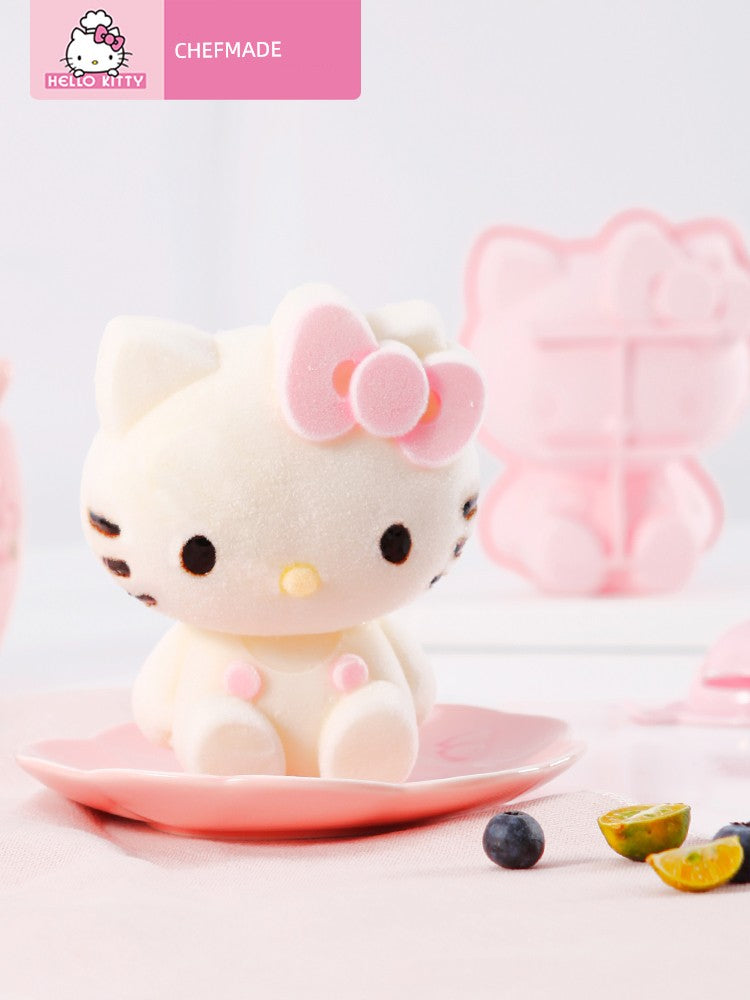 Chefmade Kitchen 4-Inch Cat Three-Dimensional Silicone Pudding Qi Feng Mousse Cake Steamed Rice Cake Ice Cream Baking Tool