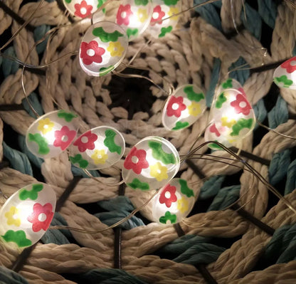 2M 20LED 2025 Easter Rabbit Carrot LED String Light Chick Eggs Fairy Light Garland kids room Happy Easter Party Home Decoration