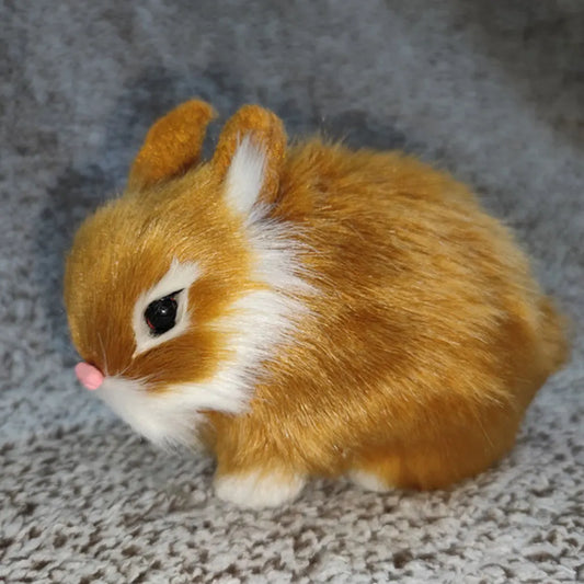 Simulation Plush Toys Action Figures Kids Gift Simulation Rabbit Toy Squatting Model Home Decoration Rabbit Model Easter Rabbits