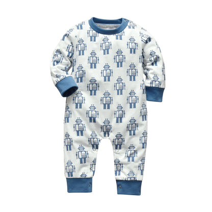 Four Seasons Baby Boys Letter Romper Clothes for Newborns infant One Piece Crawling Clothing Cotton Long Sleeve Jumpsuit Onesie