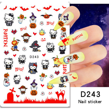 1PCS Cartoon Cute Melody Kuromi 3D Nail Stickers Press on Nails Sanrio Nail Art Decoration New Anime Nail Art Decals Stickers