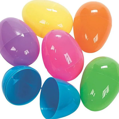 12/24/36pcs Easter Fillable Eggs Colorful Plastic Eggshell Creative Easter Gift Box Children's Toys Wedding Birthday Party Decor