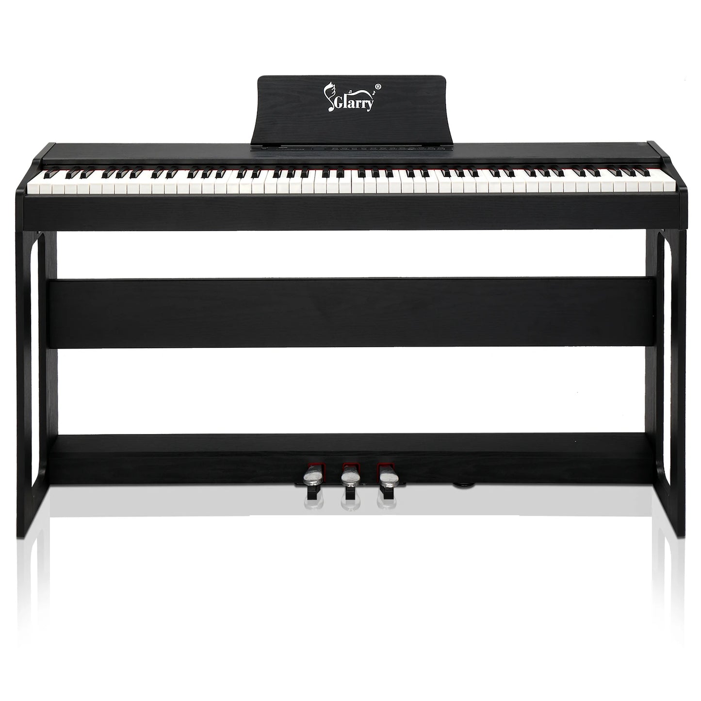 Glarry GDP-104/A-815 88-key Heavy Hammer Keyboard Vertical Black Electric Piano Without Cover United States