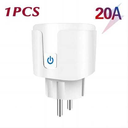 Tuya Smart Socket EU 20A Wifi Smart Plug Without Power Monitoring Smart Life APP Remote Control Support Google Assistant Alexa