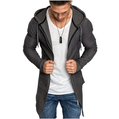 2024 New Spring Men's Classic Fashion Trend Long Windbreaker Men Casual Loose Large Size High-Quality Hooded Coat ﻿jacket