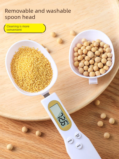 Electronic Scale Measuring Spoon Scale Snowflake Crisp Weighing Spoon Scale Measuring Spoon Measuring Spoon Gram Measuring Spoon Home Baking Tool