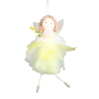 24cm Easter Flower Bunny Ornaments Pink Yellow Gauze Skirt Bunny Easter Party Decor Supplies Home Desktop Decorations Kids Gifts