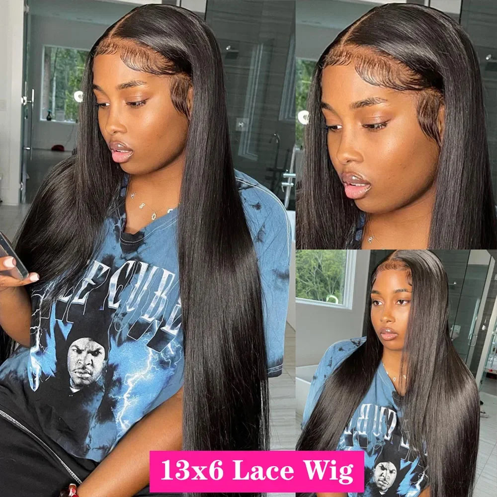 13x4 13x6 Chocolate Brown Lace Front Wigs Bone Brazilian Straight Hair Wigs Lace Frontal Wig Lace Front Human Hair Wig Remy