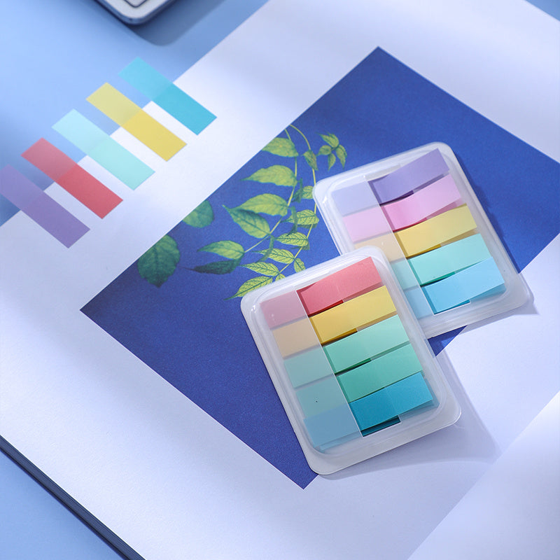 100-Count Oblong Sticky Tabs | Writable & Repositionable Page Flags | Color-Coded Index Tabs for Easy Organization