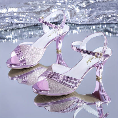 [Summer High Heels] Stylish And Comfortable British Peep-Toe Buckle High Heels | 2022 Summer New Style Fashion for Women
