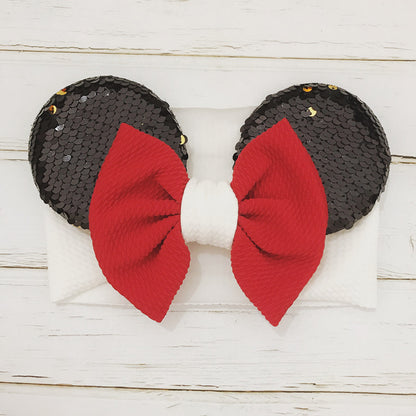 Adorable Kids' Bow Headband Ear Headband - Soft, Adjustable, One-Size-Fits-Most, Perfect for Party, Birthday, Christmas Baby Gifts, Hair Accessories, Cute Photo Shoot Prop, Everyday Wear