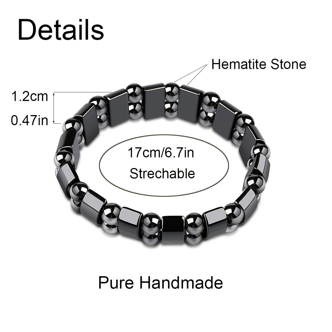1/2/3pcs Men's Fashionable Sports Black Bracelet