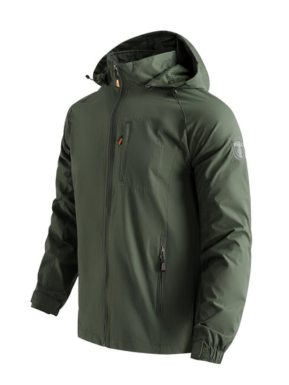 [Popular Choice] Men's Lightweight Jacket Packable Windbreaker Running Jacket Coat Stand Collar Windbreaker Bomber Jacket