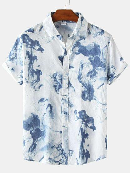 2022 New Arrival: Mens Fashionable Printed Short Sleeve Casual Beach Shirt - Lightweight & Comfortable, Perfect for Summer & Christmas Gifts